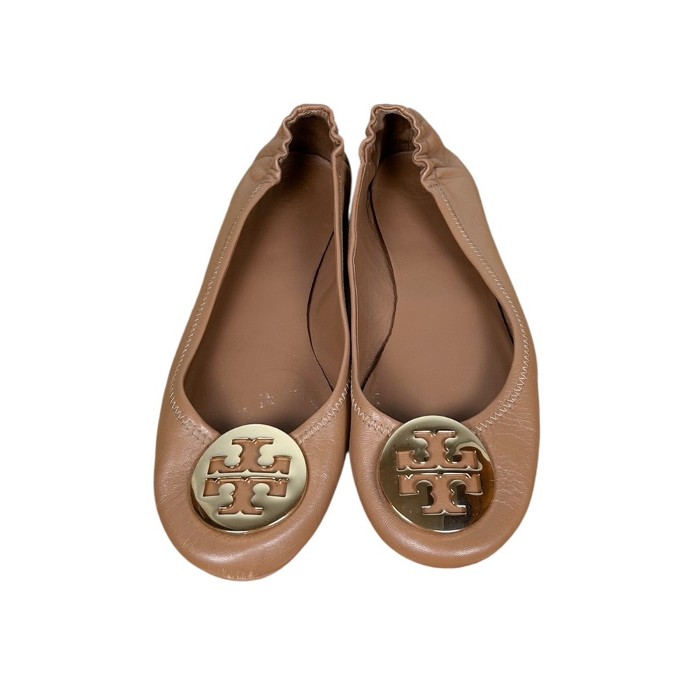 Tory Burch Leather Minnie Travel Ballet Flats - Picture 1 of 8